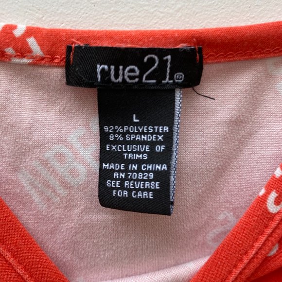 Rue21 Orange Vibes Tank Top Crop Size Large - Picture 9 of 10